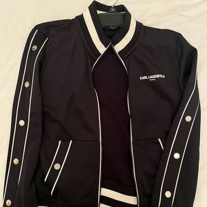Once-Worn Karl Lagerfeld Track Zip-Up